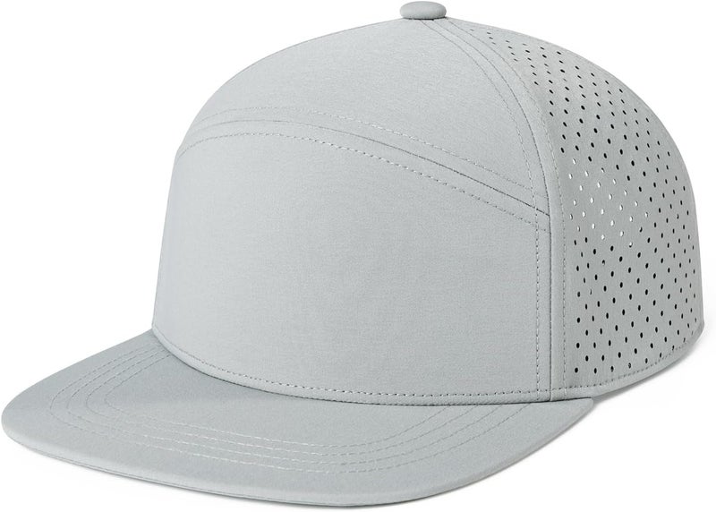 FEINION Men Flat Brim Adjustable Performance Hat Snapback Laser Perforated Baseball Cap - Image 2